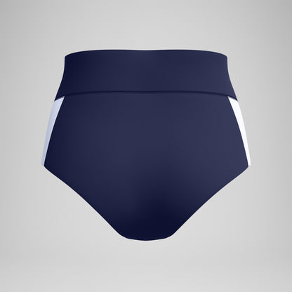 Jetstream Colourblock Banded Boyleg Bikini Bottom Navy/White | Speedo