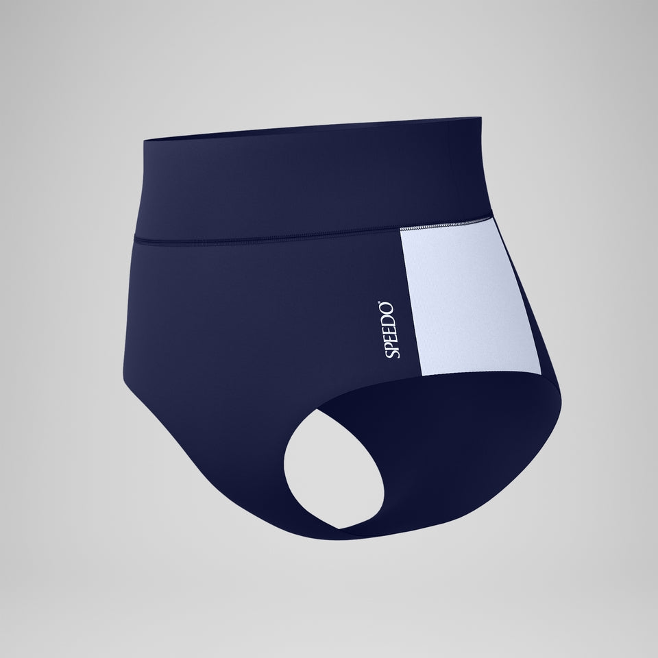 Jetstream Colourblock Banded Boyleg Bikini Bottom Navy/White | Speedo