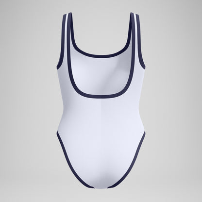 Jetstream Solid Scoop Bound Swimsuit White/Navy | Speedo