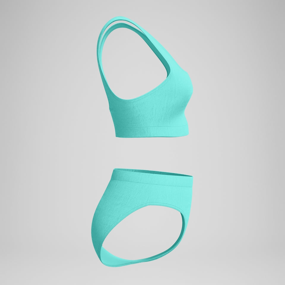 Textured Deep U-Back Bikini Turquoise | Speedo