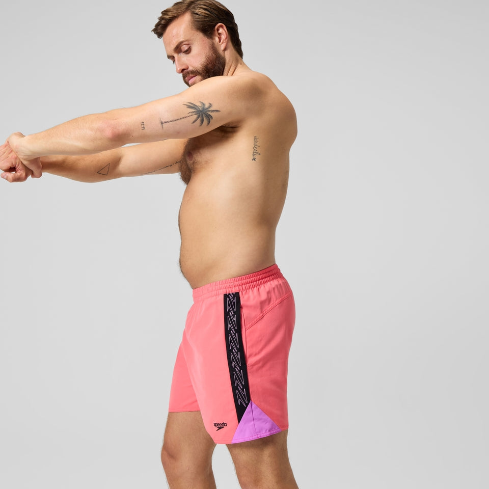 HyperBoom Splice 16'' Swim Shorts Coral/Black | Speedo