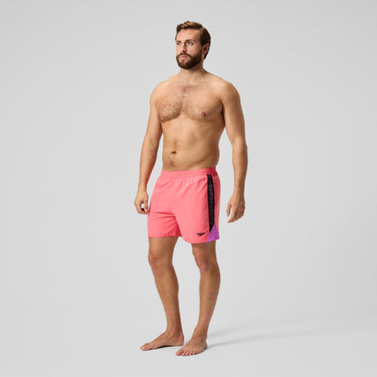 HyperBoom Splice 16'' Swim Shorts Coral/Black | Speedo