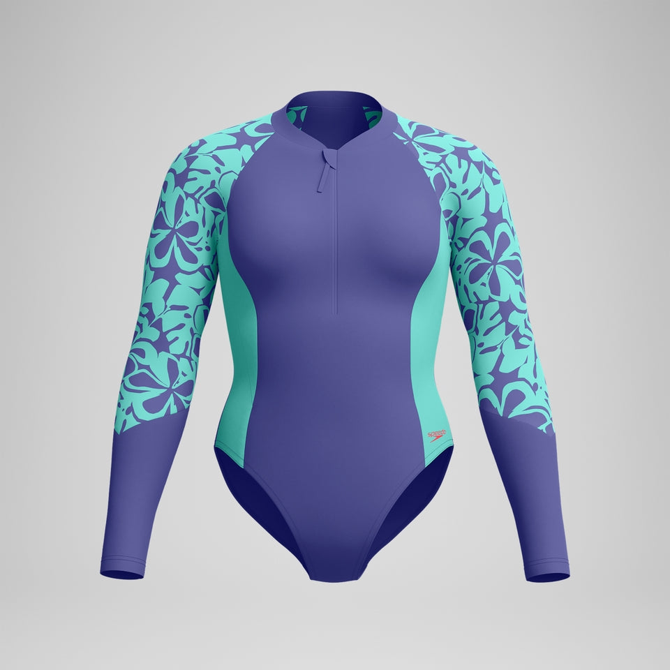Long Sleeve Swimsuit Blue/Green | Speedo
