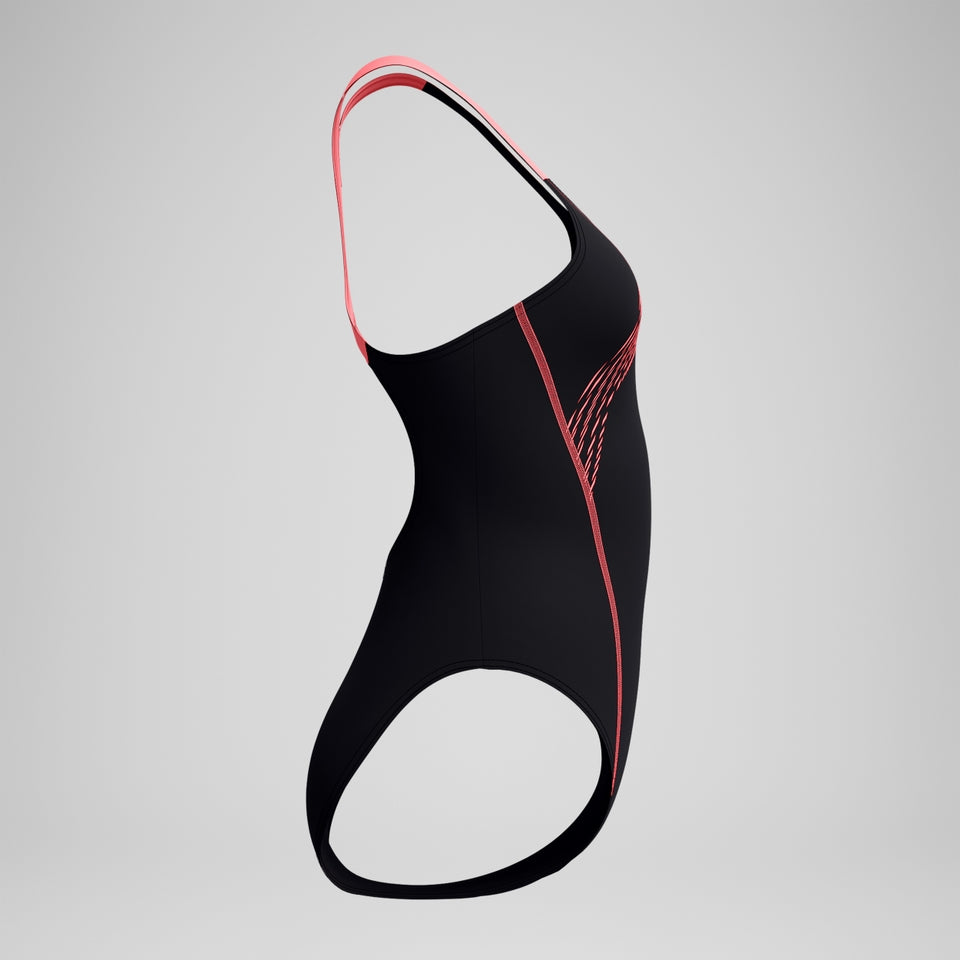 Medley Logo Swimsuit Black/Coral | Speedo