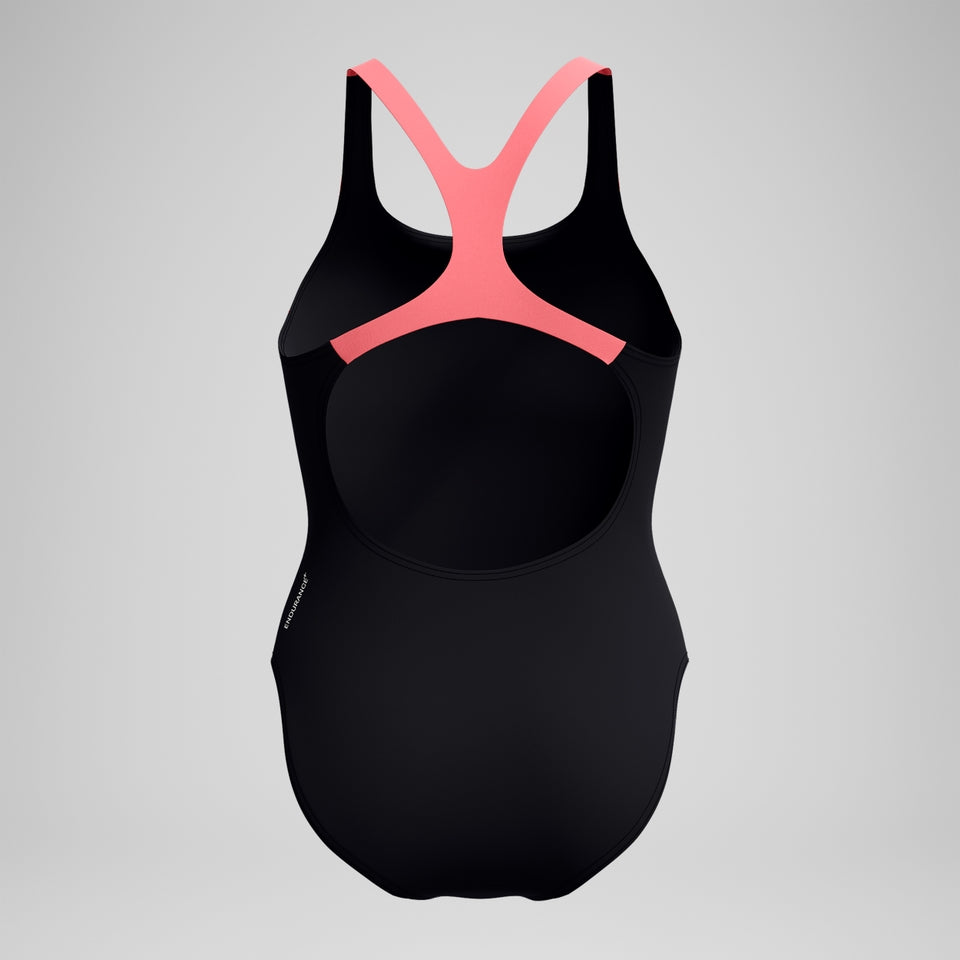 Medley Logo Swimsuit Black/Coral | Speedo