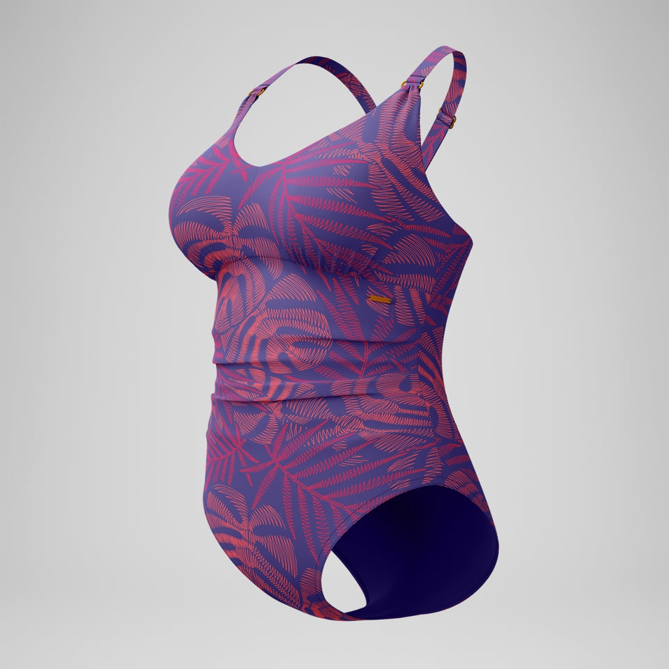Shaping V Neck Swimsuit Pink/Orange | Speedo