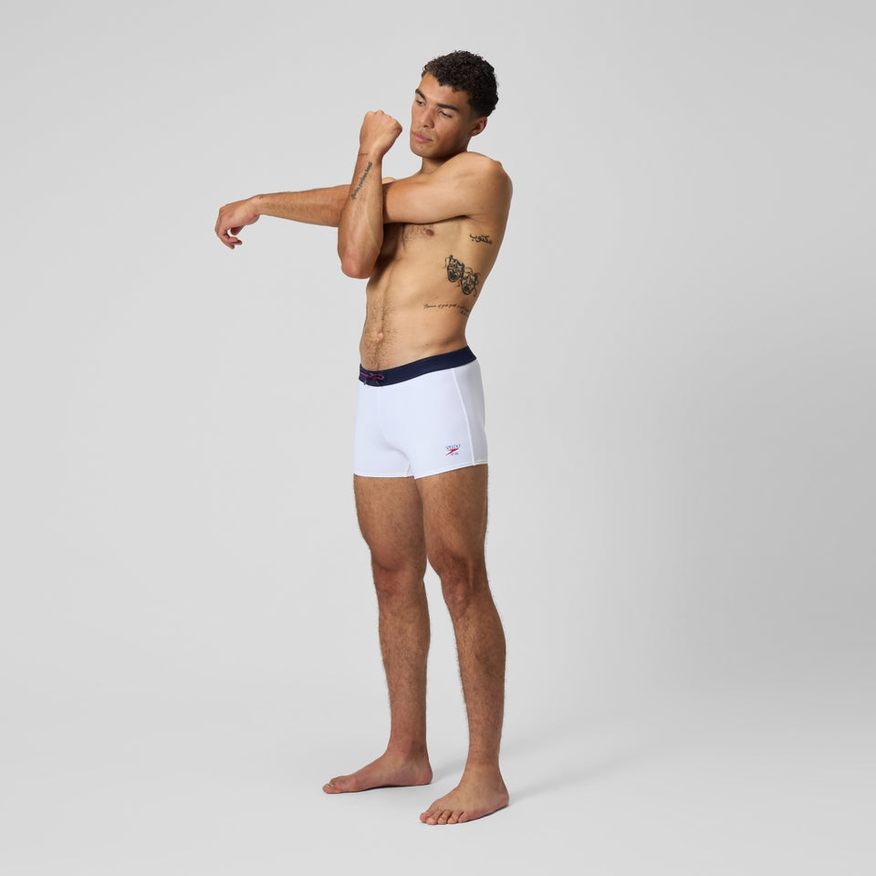 Jetstream Solid Aquashort White/Navy | Speedo