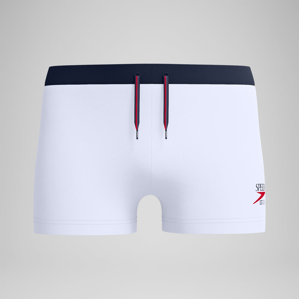 Jetstream Solid Aquashort White/Navy | Speedo