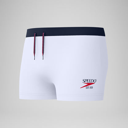 Jetstream Solid Aquashort White/Navy | Speedo