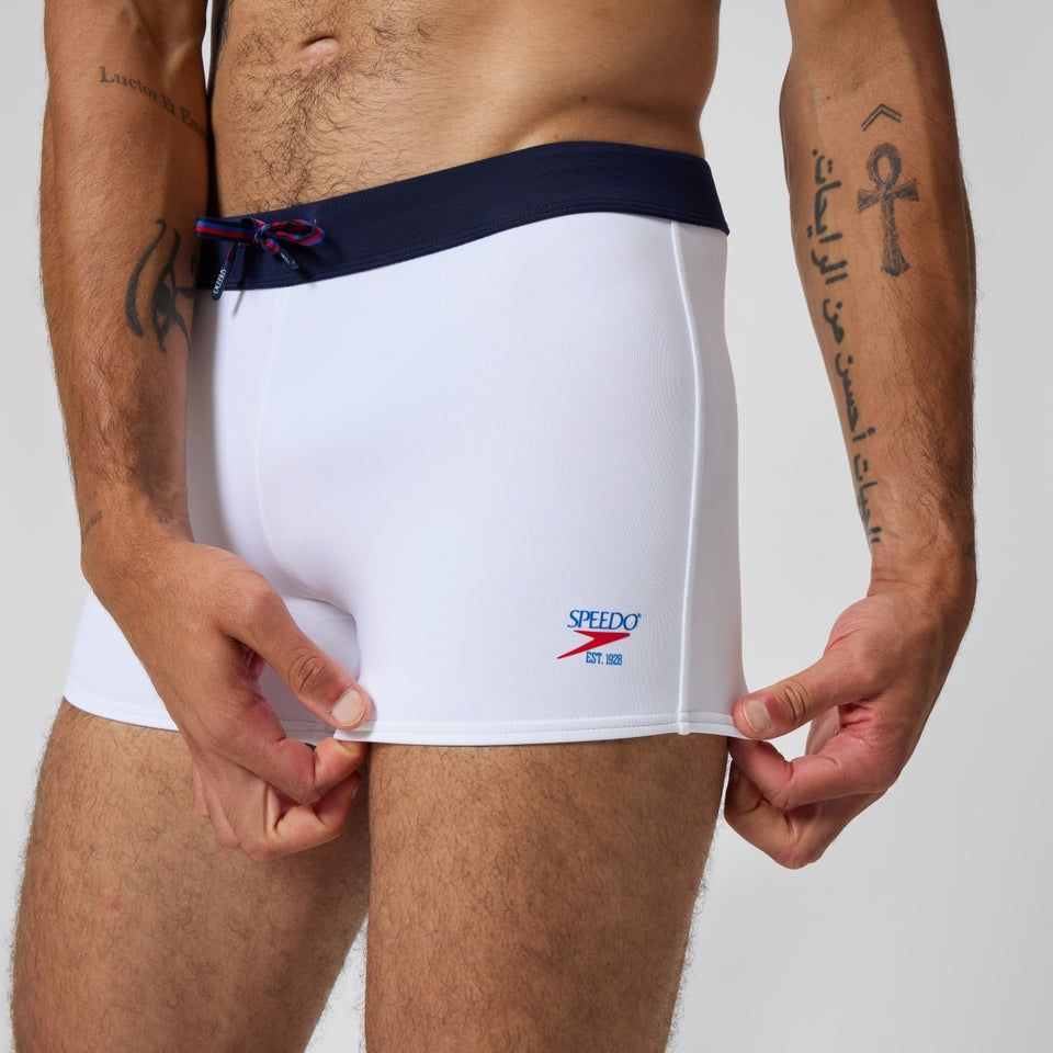 Jetstream Solid Aquashort White/Navy | Speedo