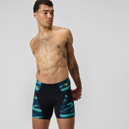 Endurance+ Max Splice Mid Jammer Black/Turquoise | Speedo
