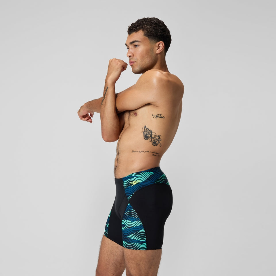 Endurance+ Max Splice Mid Jammer Black/Turquoise | Speedo