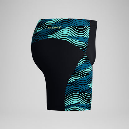 Endurance+ Max Splice Mid Jammer Black/Turquoise | Speedo