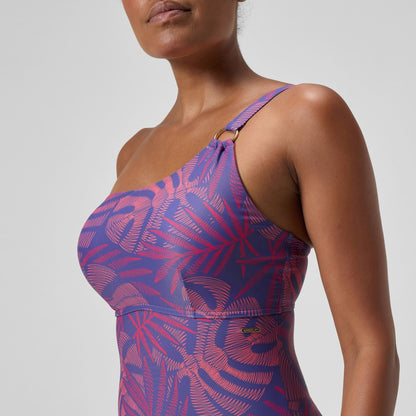 Shaping Asymmetric Swimsuit Pink/Orange | Speedo