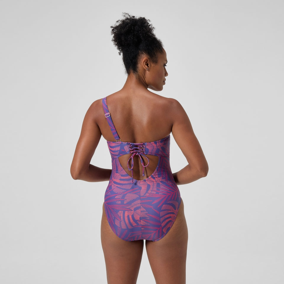 Shaping Asymmetric Swimsuit Pink/Orange | Speedo