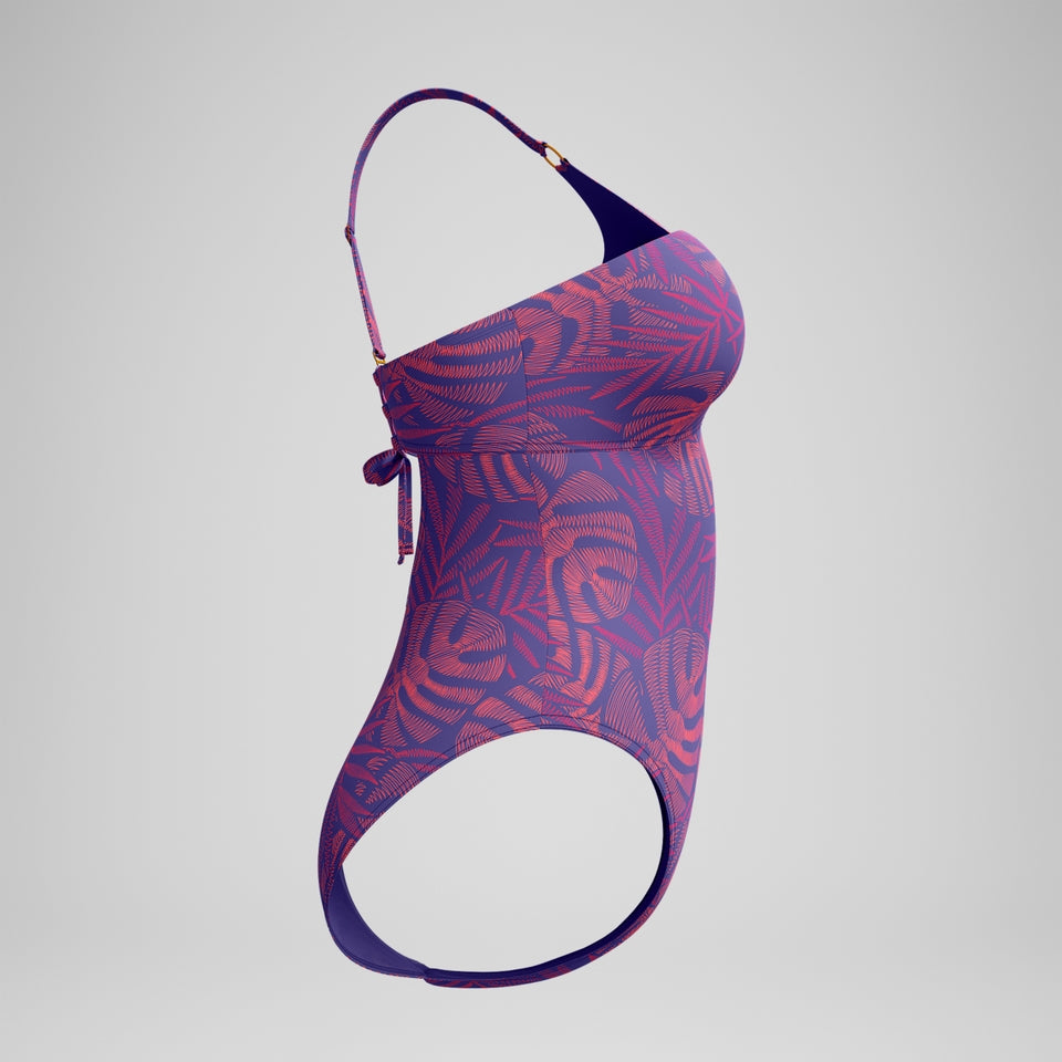 Shaping Asymmetric Swimsuit Pink/Orange | Speedo