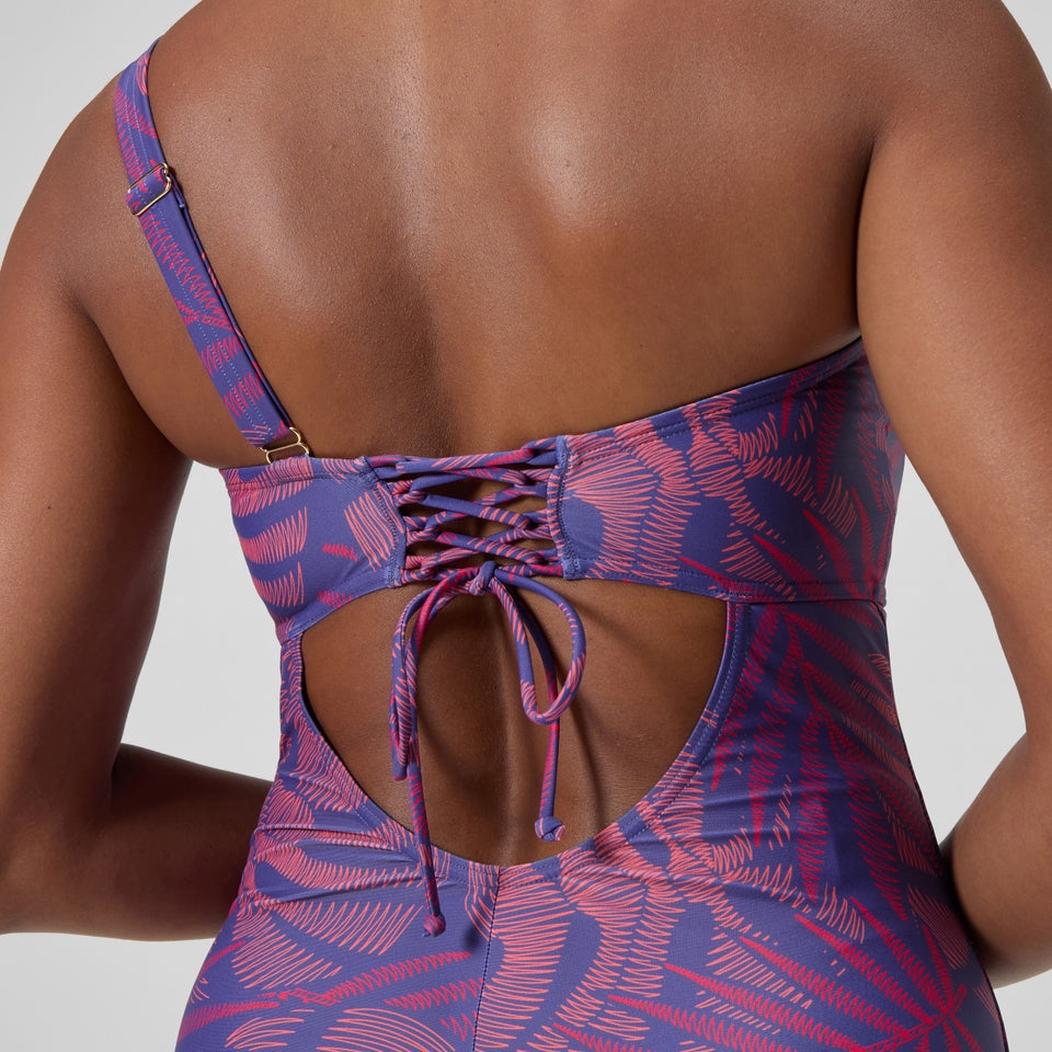 Shaping Asymmetric Swimsuit Pink/Orange | Speedo