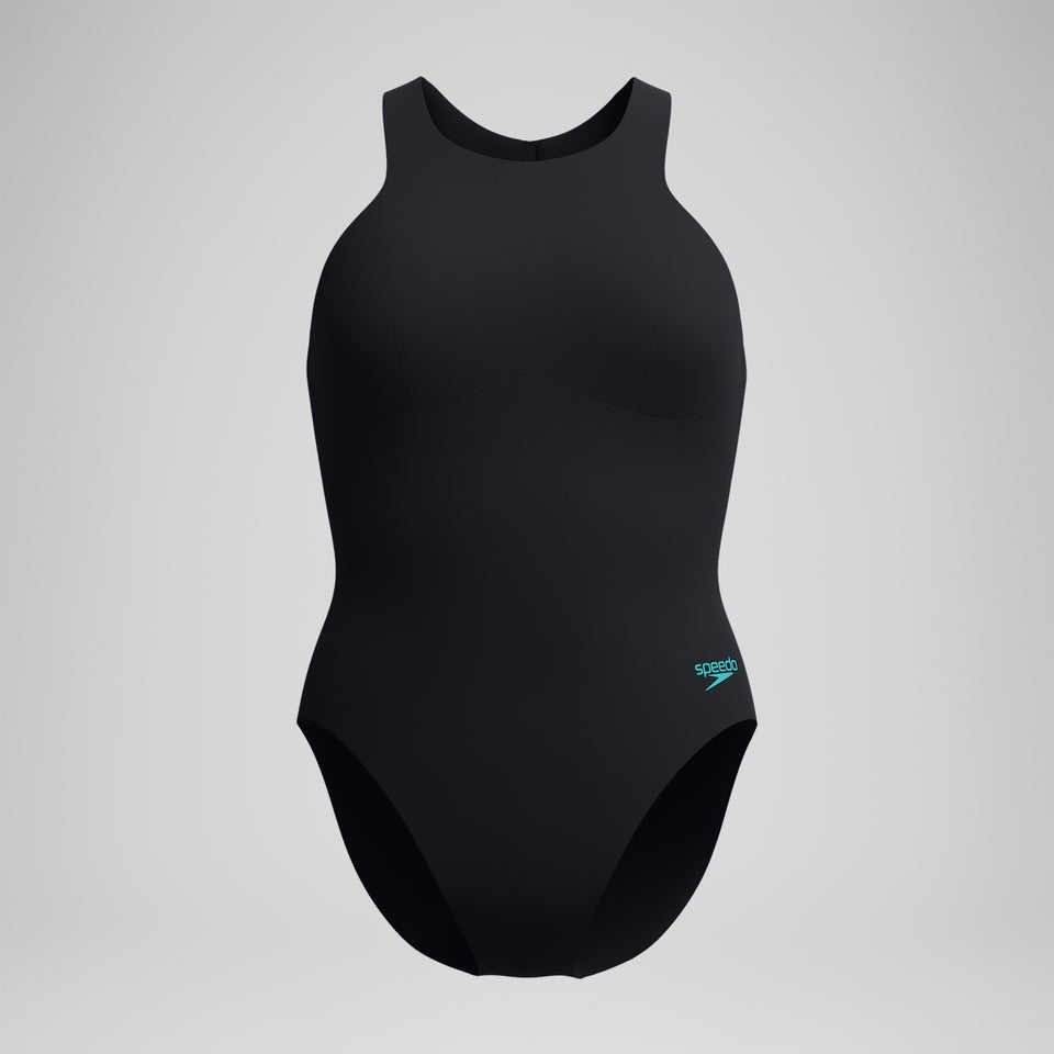 Racer Zip Swimsuit with Swim Bra Black | Speedo