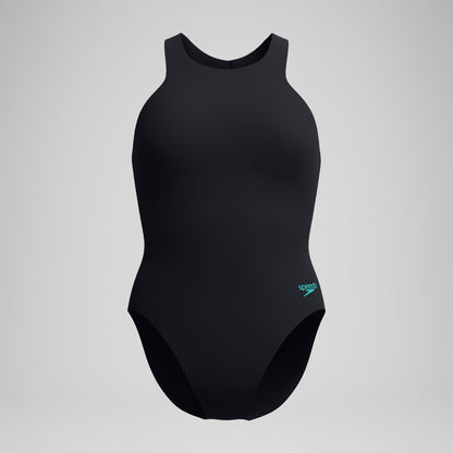 Racer Zip Swimsuit with Swim Bra Black | Speedo