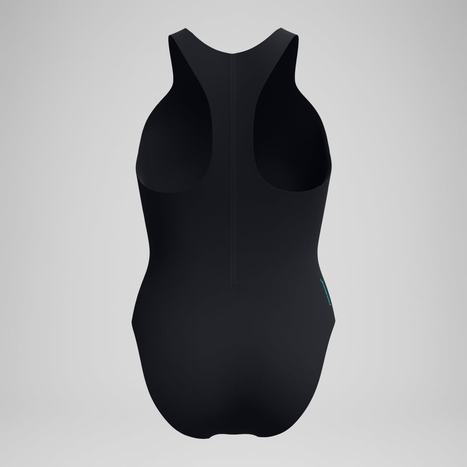 Racer Zip Swimsuit with Swim Bra Black | Speedo
