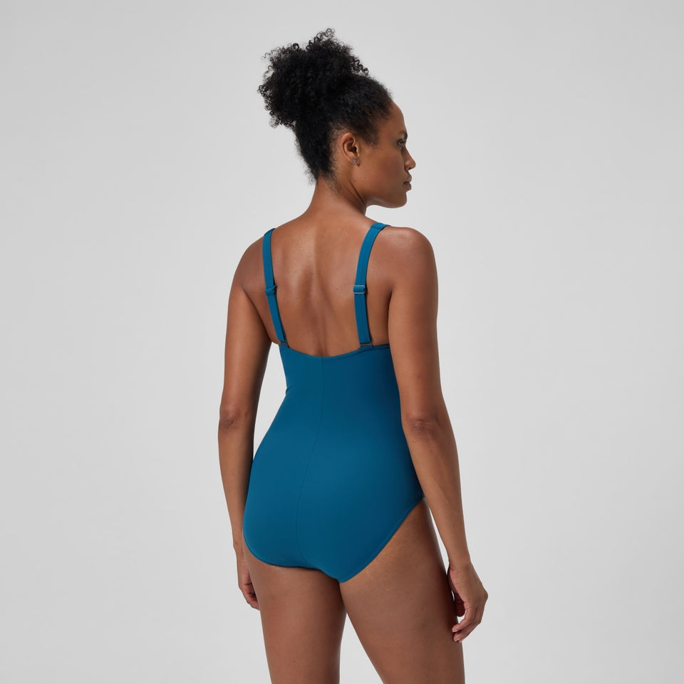 Shaping Printed LunaElustre Swimsuit DarkTeal/Green | Speedo