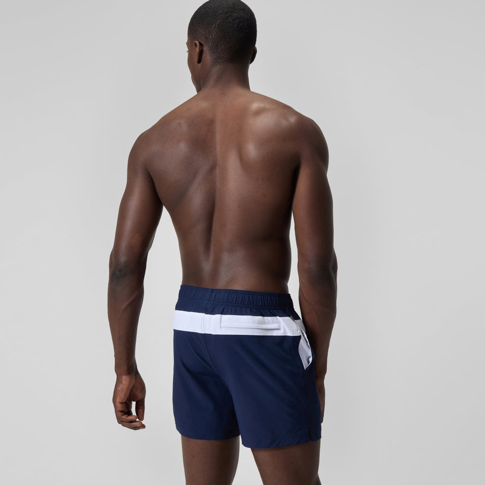Jetstream 16'' Striped Colourblock Swim Shorts Navy/White | Speedo