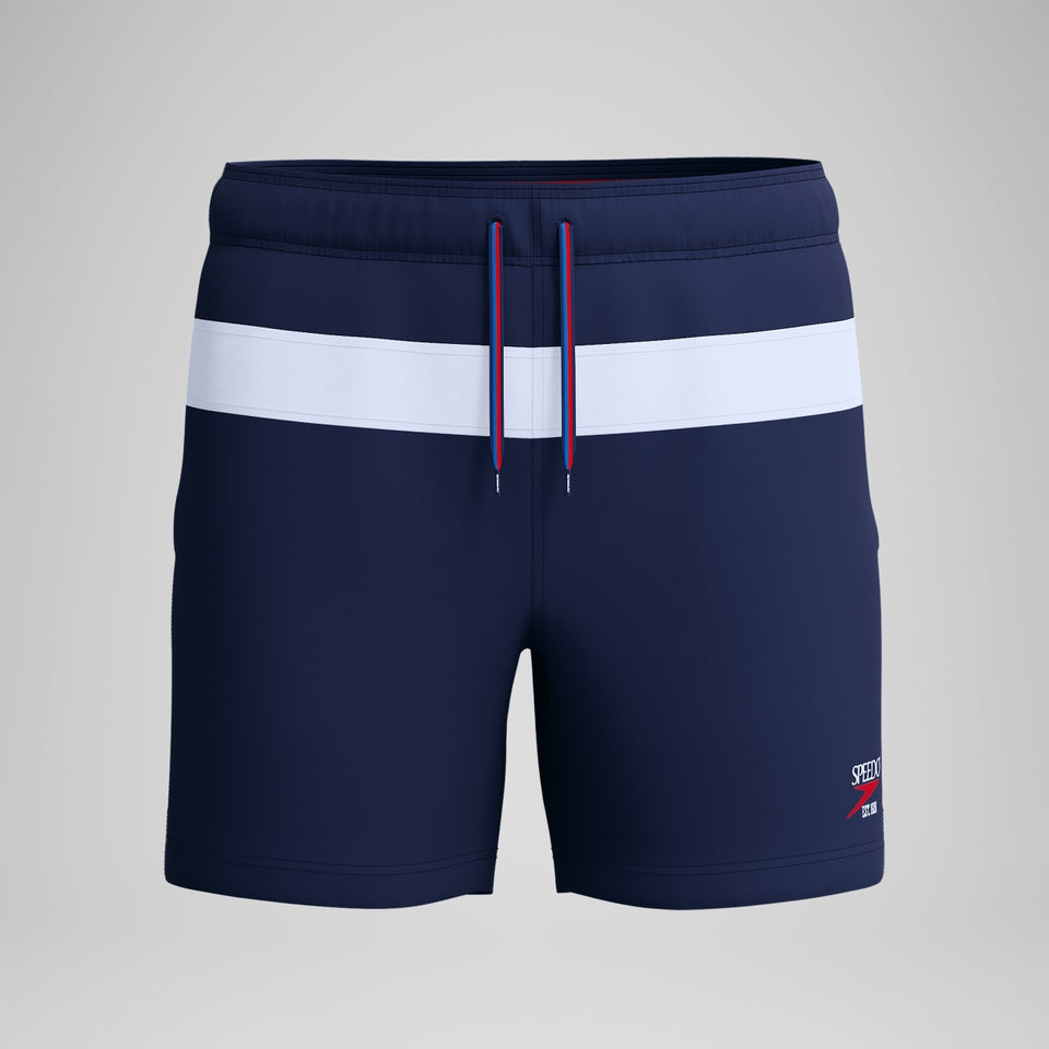 Jetstream 16'' Striped Colourblock Swim Shorts Navy/White | Speedo