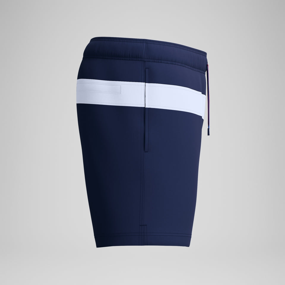 Jetstream 16'' Striped Colourblock Swim Shorts Navy/White | Speedo