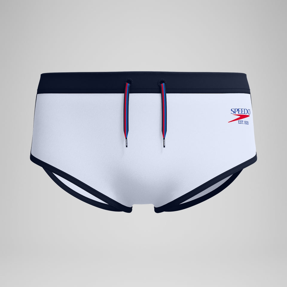 Jetstream 3.5'' Logo Brief White/Navy | Speedo