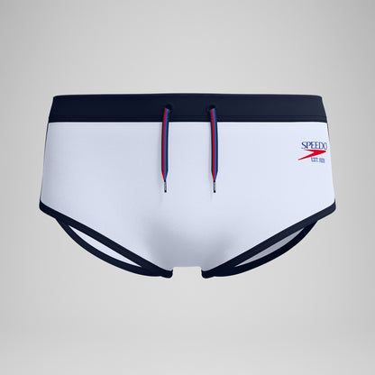 Jetstream 3.5'' Logo Brief White/Navy | Speedo