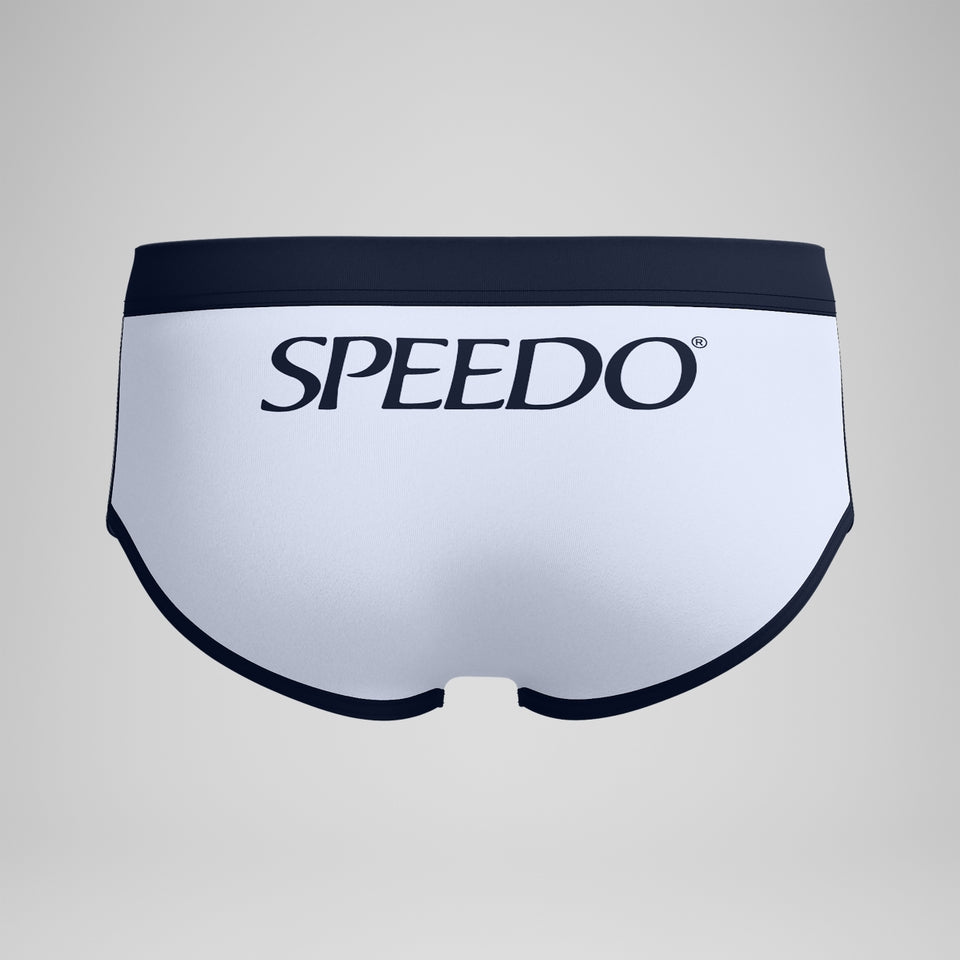 Jetstream 3.5'' Logo Brief White/Navy | Speedo
