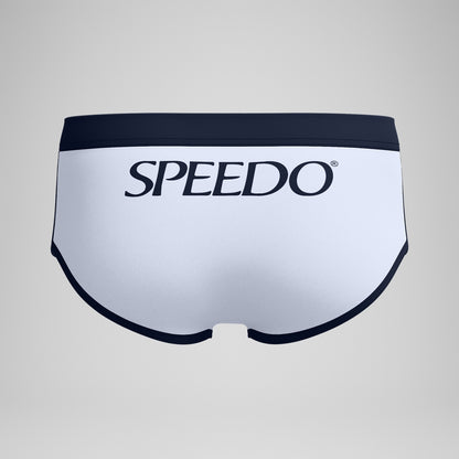 Jetstream 3.5'' Logo Brief White/Navy | Speedo