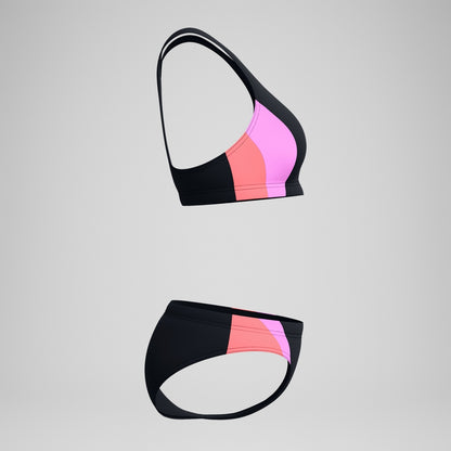 Colourblock Splice 2.0 Bikini Black/Pink | Speedo