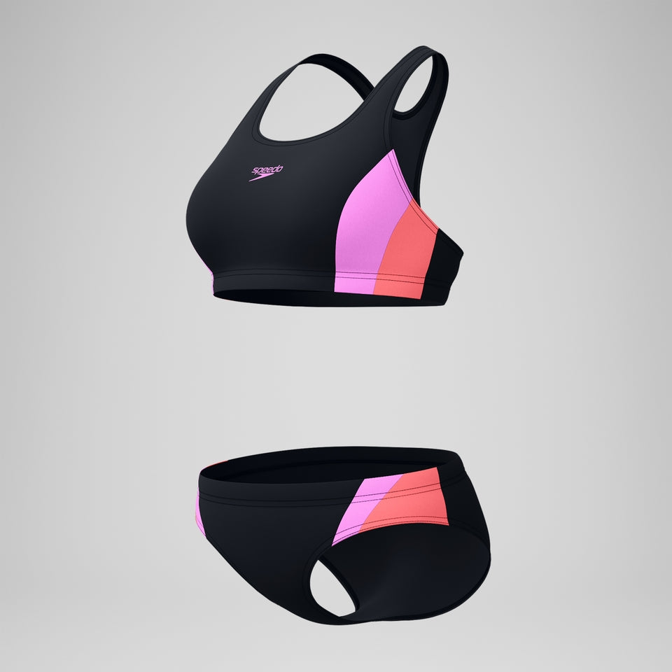 Colourblock Splice 2.0 Bikini Black/Pink | Speedo
