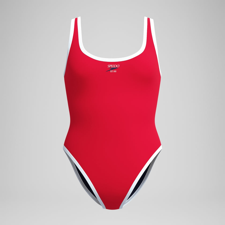 Jetstream Solid Scoop Bound Swimsuit Red | Speedo