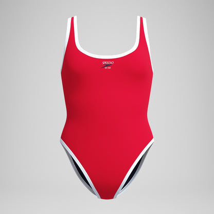 Jetstream Solid Scoop Bound Swimsuit Red | Speedo