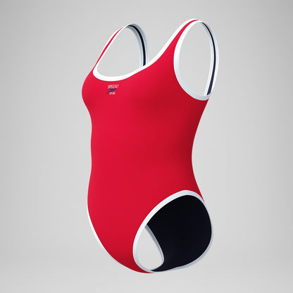 Jetstream Solid Scoop Bound Swimsuit Red | Speedo