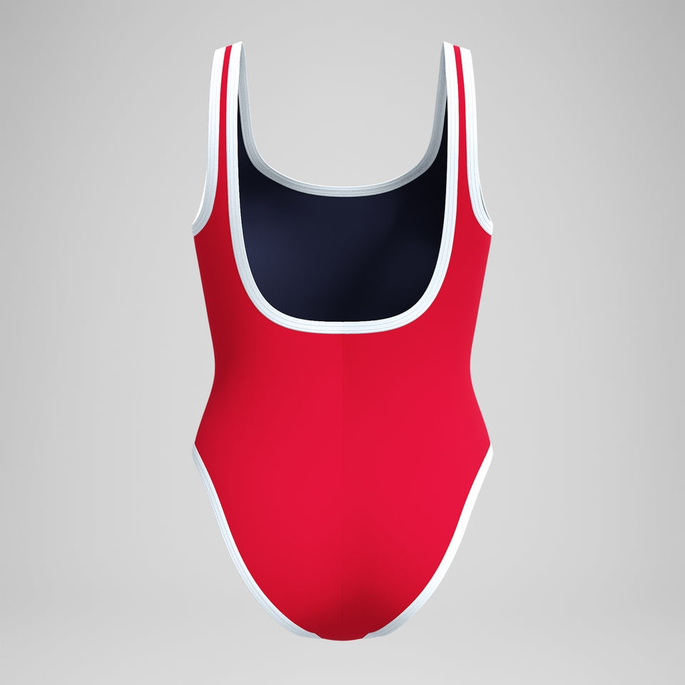 Jetstream Solid Scoop Bound Swimsuit Red | Speedo
