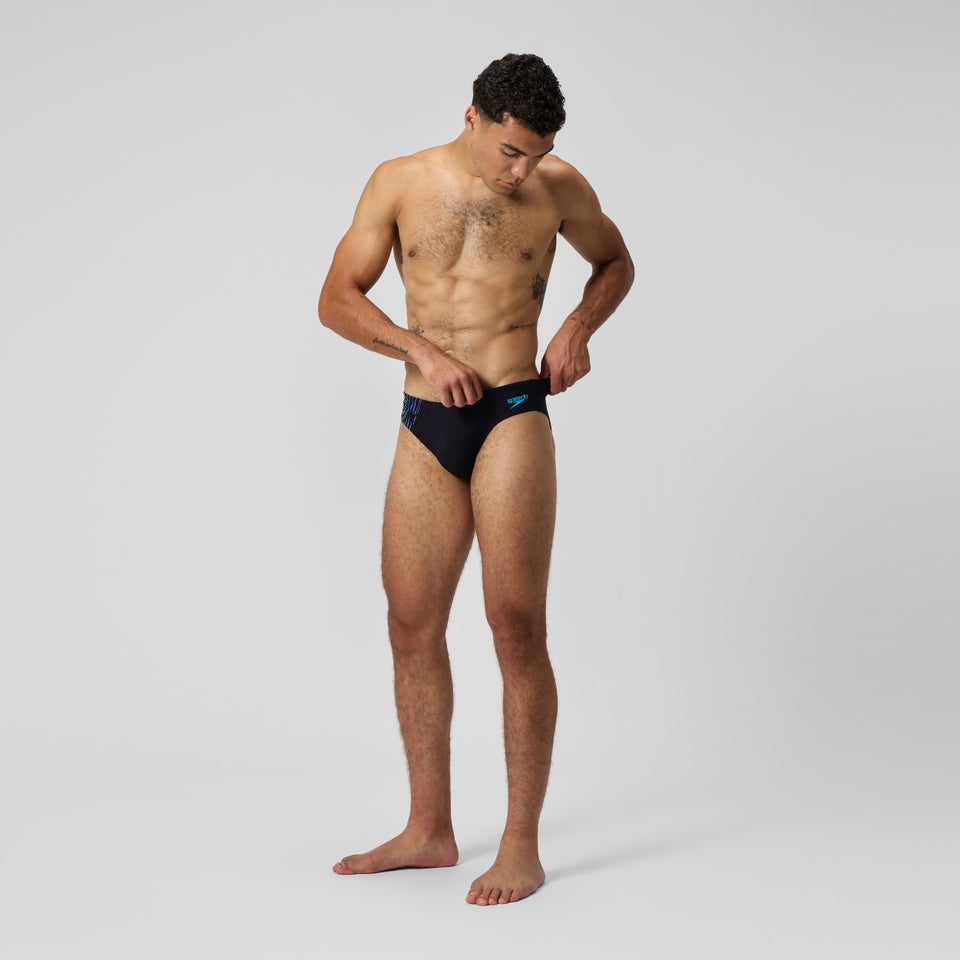 Tech Panel 7cm Brief Black/Blue | Speedo