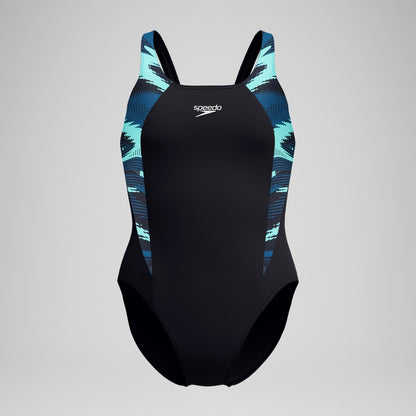 HyberBoom Splice Muscleback Swimsuit DarkTeal/Green | Speedo
