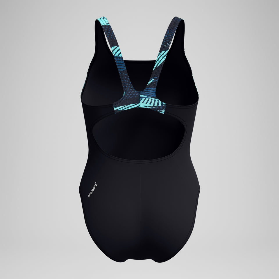 HyberBoom Splice Muscleback Swimsuit DarkTeal/Green | Speedo