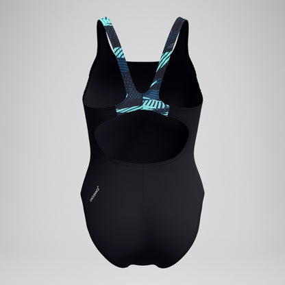 HyberBoom Splice Muscleback Swimsuit DarkTeal/Green | Speedo