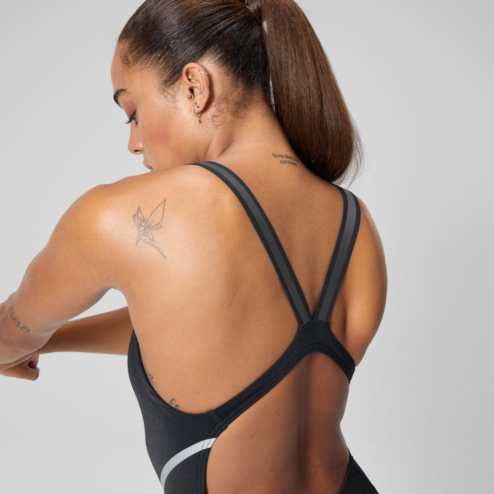 V Class Movement Back Swimsuit Black/Grey | Speedo