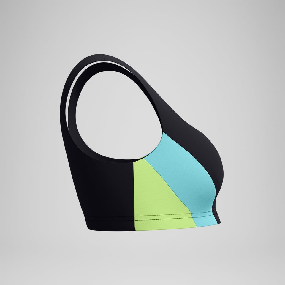Colourblock Scoop Bikini Top Black | Speedo