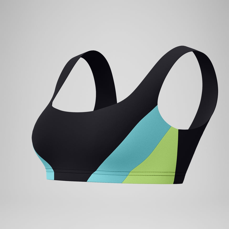 Colourblock Scoop Bikini Top Black | Speedo