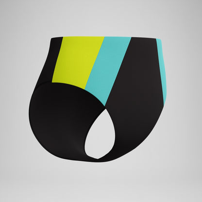 Colourblock Highwaist Bikini Bottom Black | Speedo