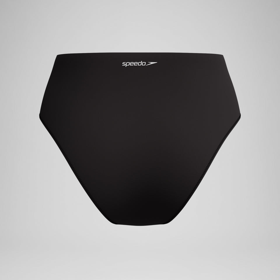 Colourblock Highwaist Bikini Bottom Black | Speedo