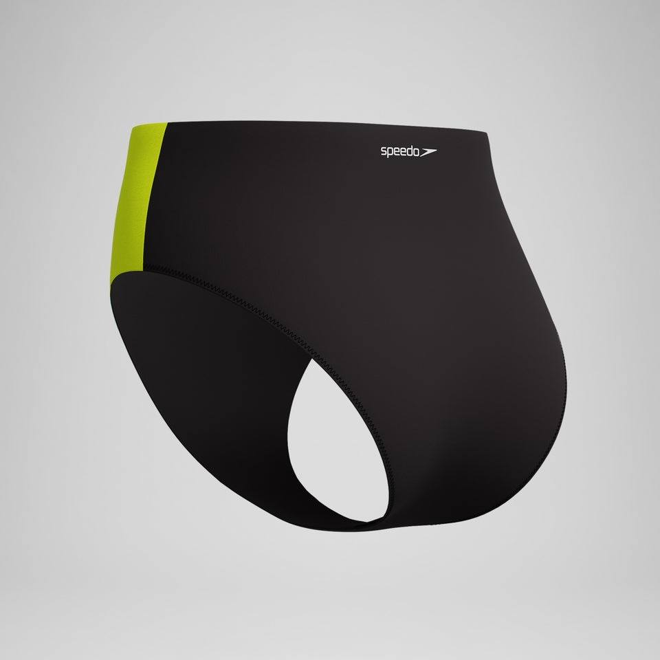 Colourblock Highwaist Bikini Bottom Black | Speedo