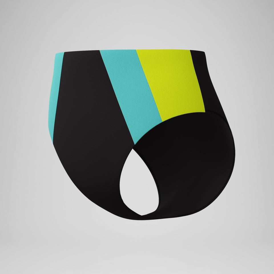 Colourblock Highwaist Bikini Bottom Black | Speedo