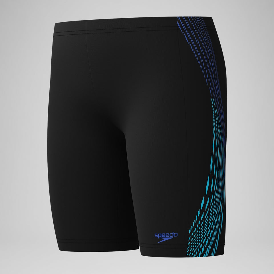 Boys' Plastisol Placement Jammer Black/Blue | Speedo